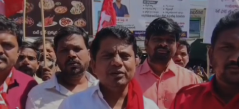 కదిరిలో కార్మిక గర్జన: కేంద్ర ప్రభుత్వ విధానాలకు వ్యతిరేకంగా వామపక్షాల భారీ ర్యాలీ, మానవహారం!