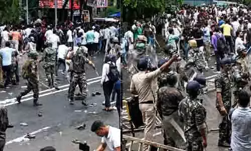 ఝార్ఖండ్‌లో టెన్షన్‌.. బారికేడ్లు బద్దలుకొట్టిన విద్యార్థులు..